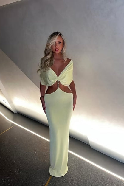 Vestido largo Lemon Perla