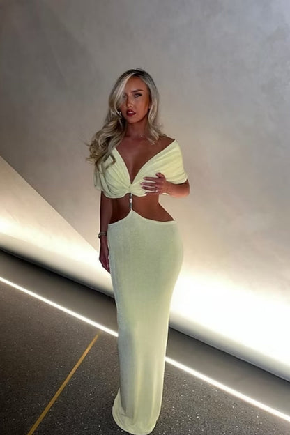 Vestido largo Lemon Perla