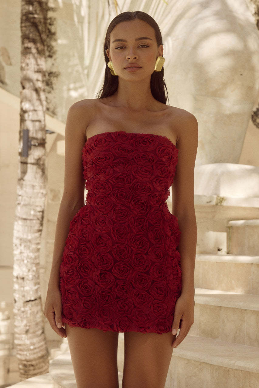 Blossom Flame Midi Dress