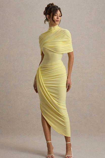 Cape Waist Midi Dress