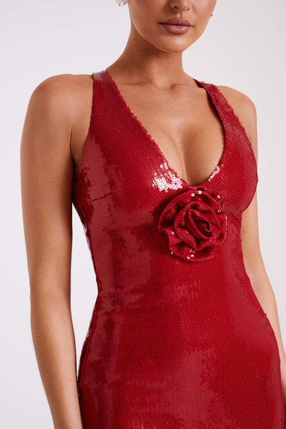Sexy Cut-Out Halter High Slit Maxi Dress