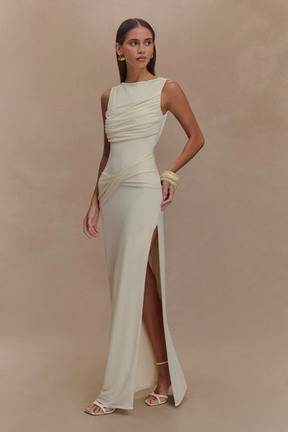 Slinky Drape Maxi Dress