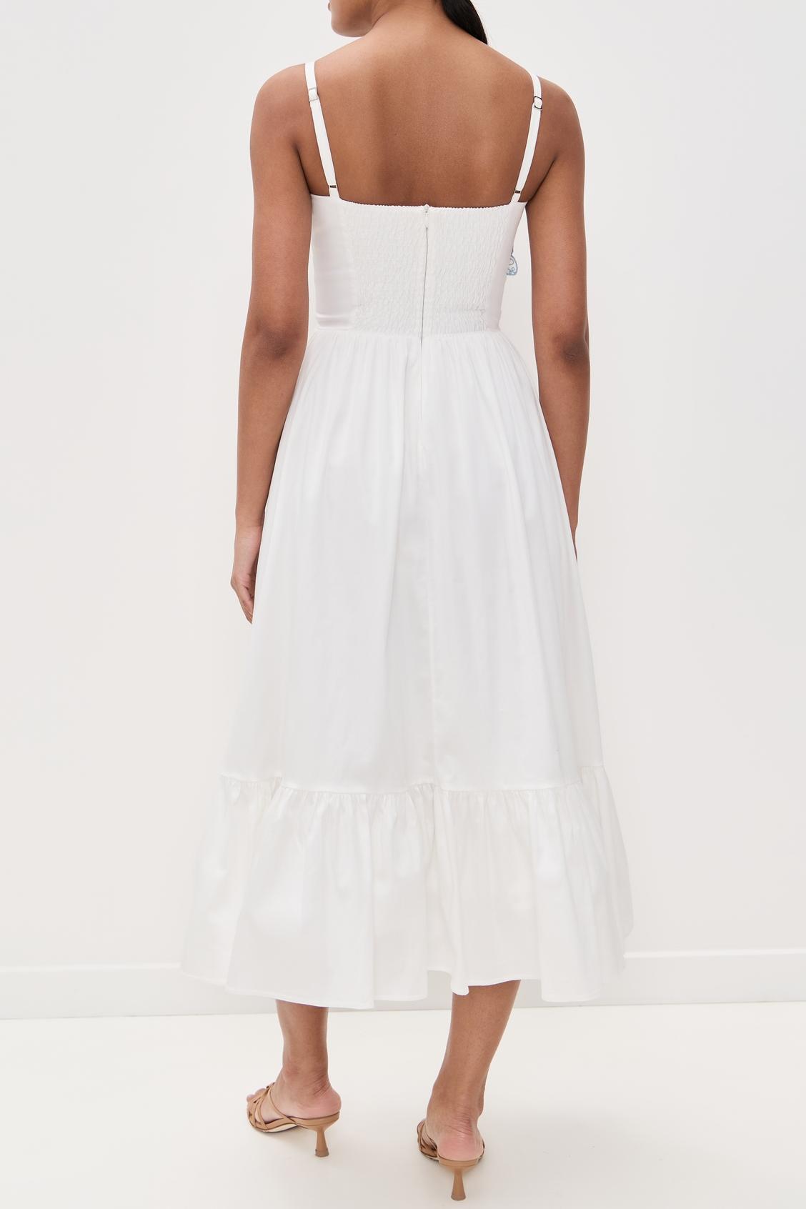 Vestido midi de popelina con mariposas