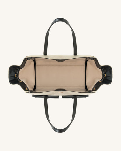 Linda Tote Bag - Black Canvas