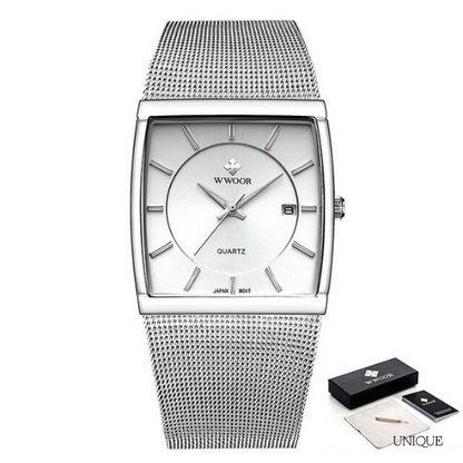 Unique Watch with 18k Gold Plated Mesh Bracelet