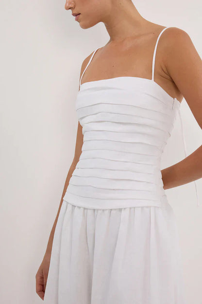 Reena White Midi Dress