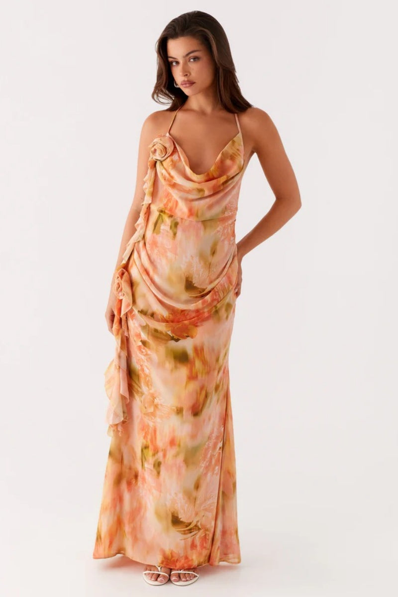 Exclusivo de Peppermayo - Vestido largo de tirantes Diedre Rose