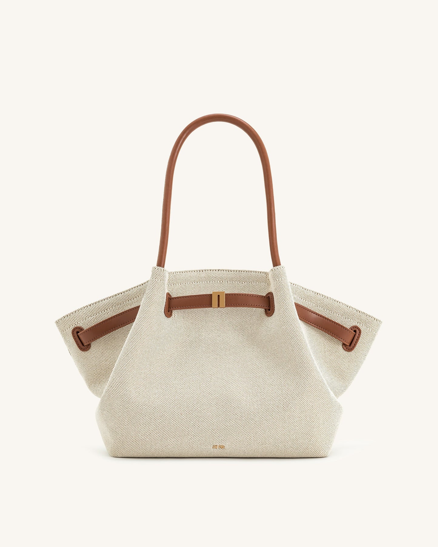 Hana Medium Tote Bag - Brown Canvas