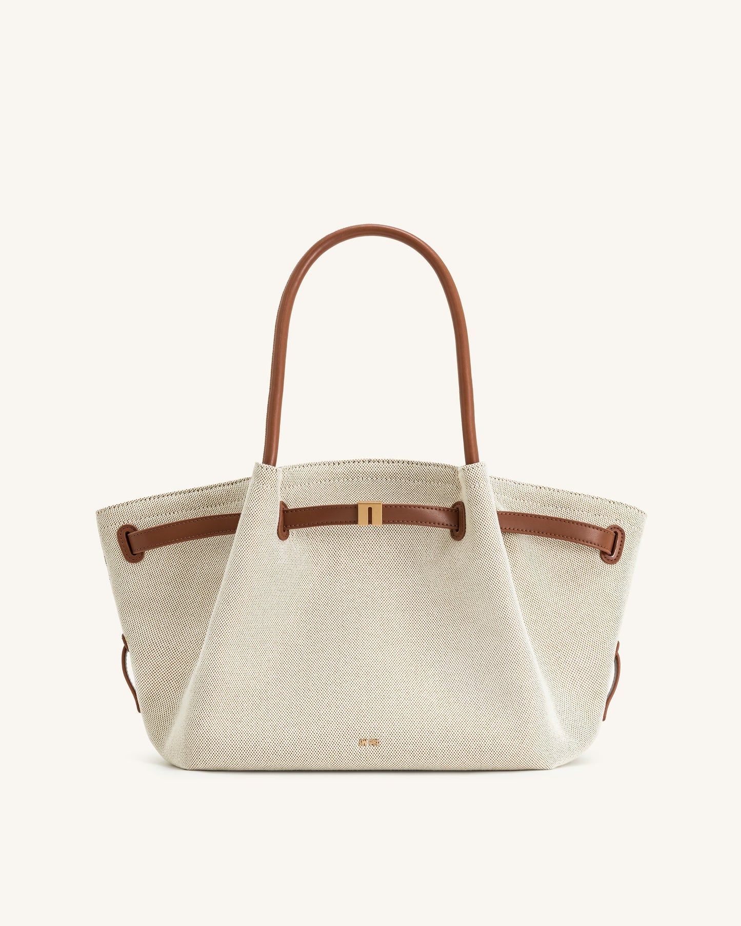 Hana Medium Tote Bag - Brown Canvas