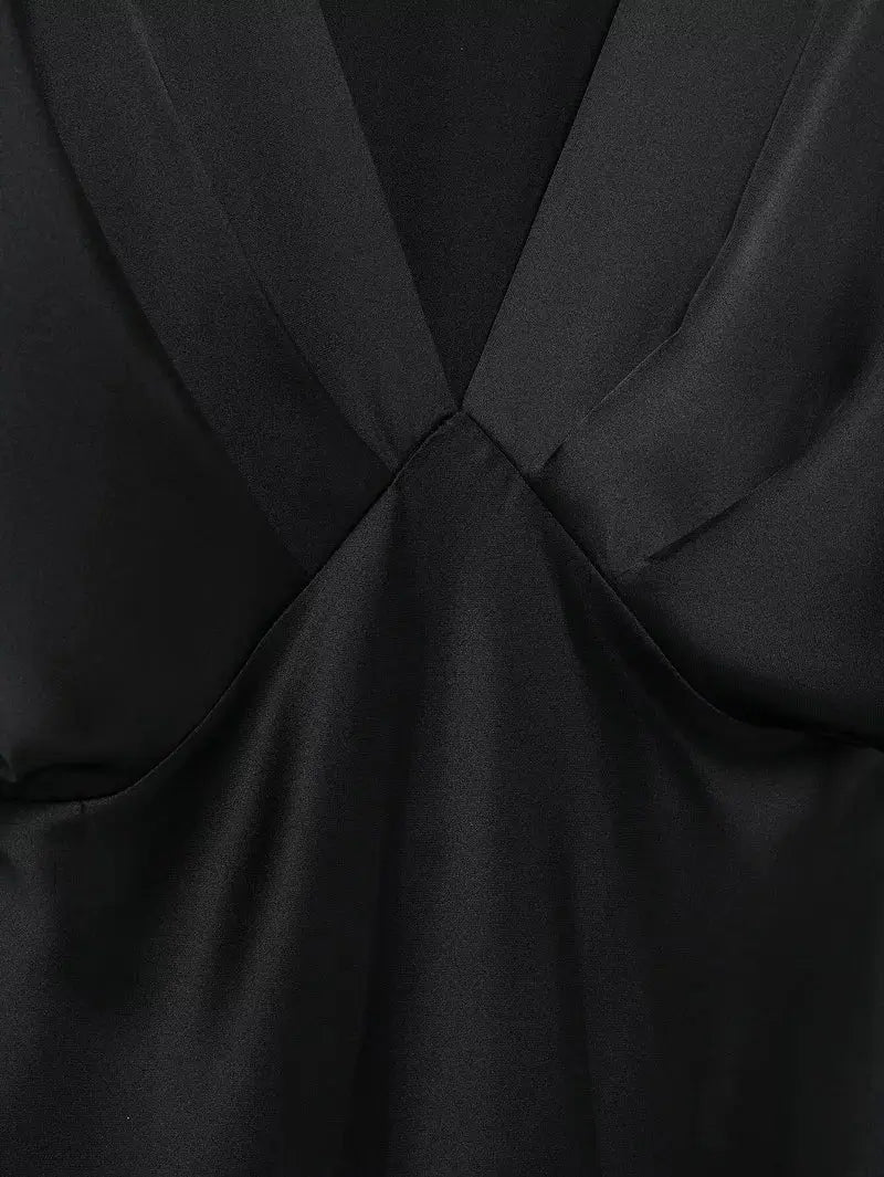 Vestido de seda de medianoche