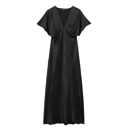 Vestido de seda de medianoche