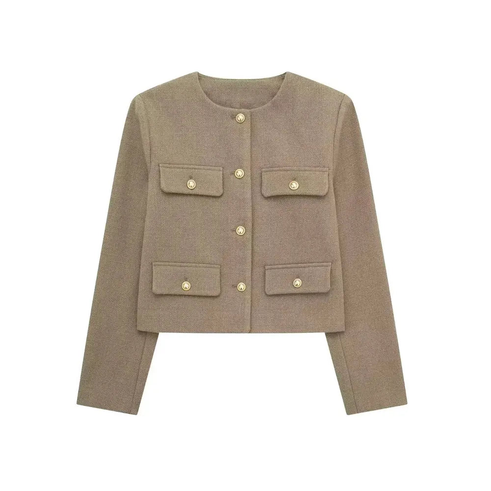 Golden Button Jacket Coat