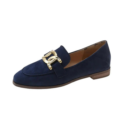 Mocasines planos vintage de ante