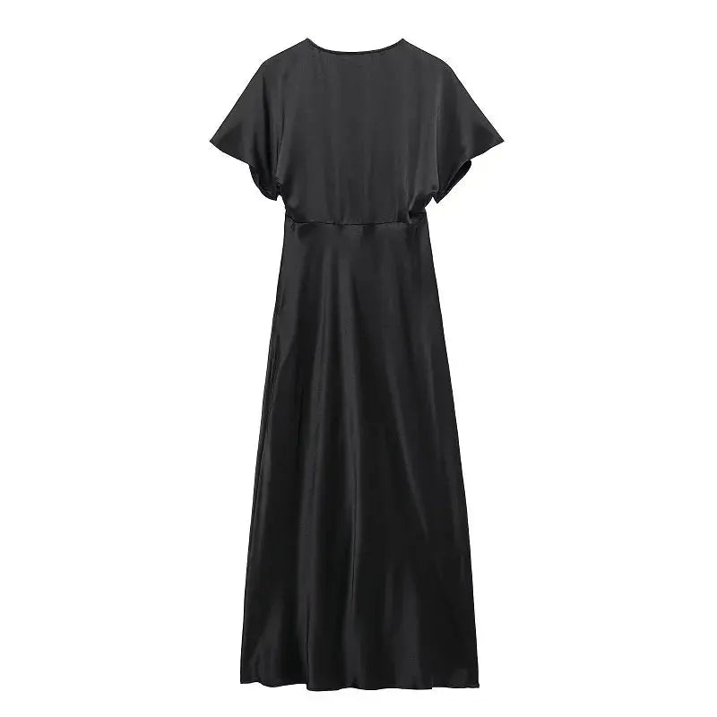 Vestido de seda de medianoche