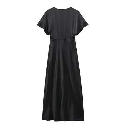 Vestido de seda de medianoche
