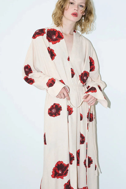 Sahara Print Kimono Dress