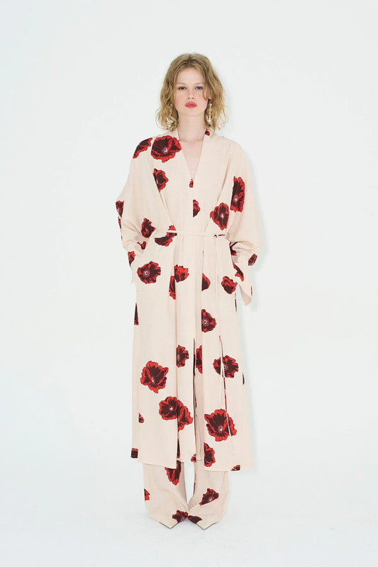 Sahara Print Kimono Dress