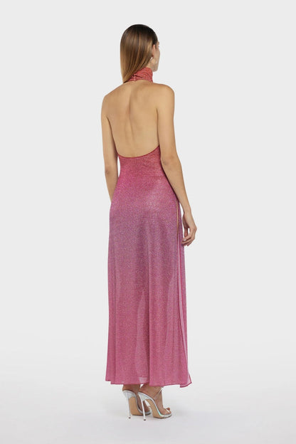 Vestido largo naranja Lumière Oséree